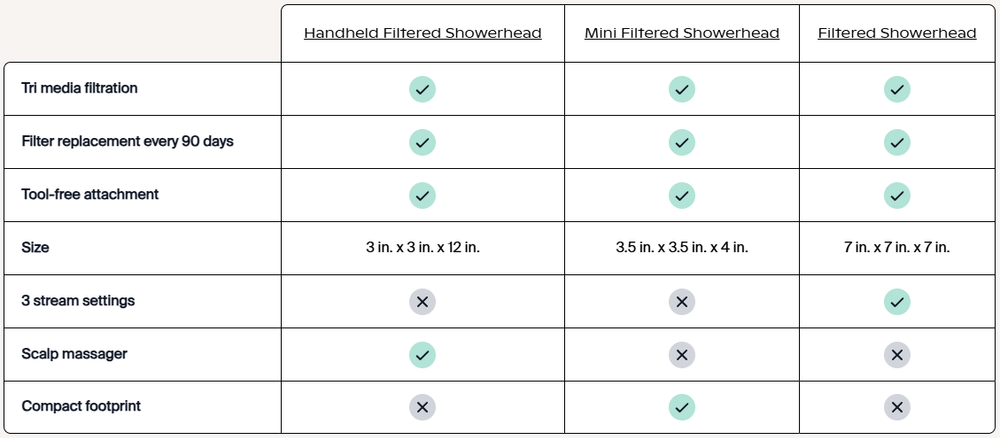 Handheld Filtered Showerhead